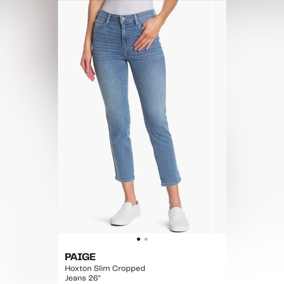 HUGE SALE ✨Paige Hoxton slim cropped jeans - Picture 1 of 16